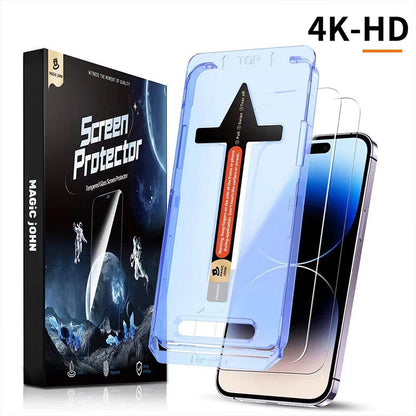 HD/Anti-Peeping Tempered Glass Screen Protector with Auto-Alignment Kit